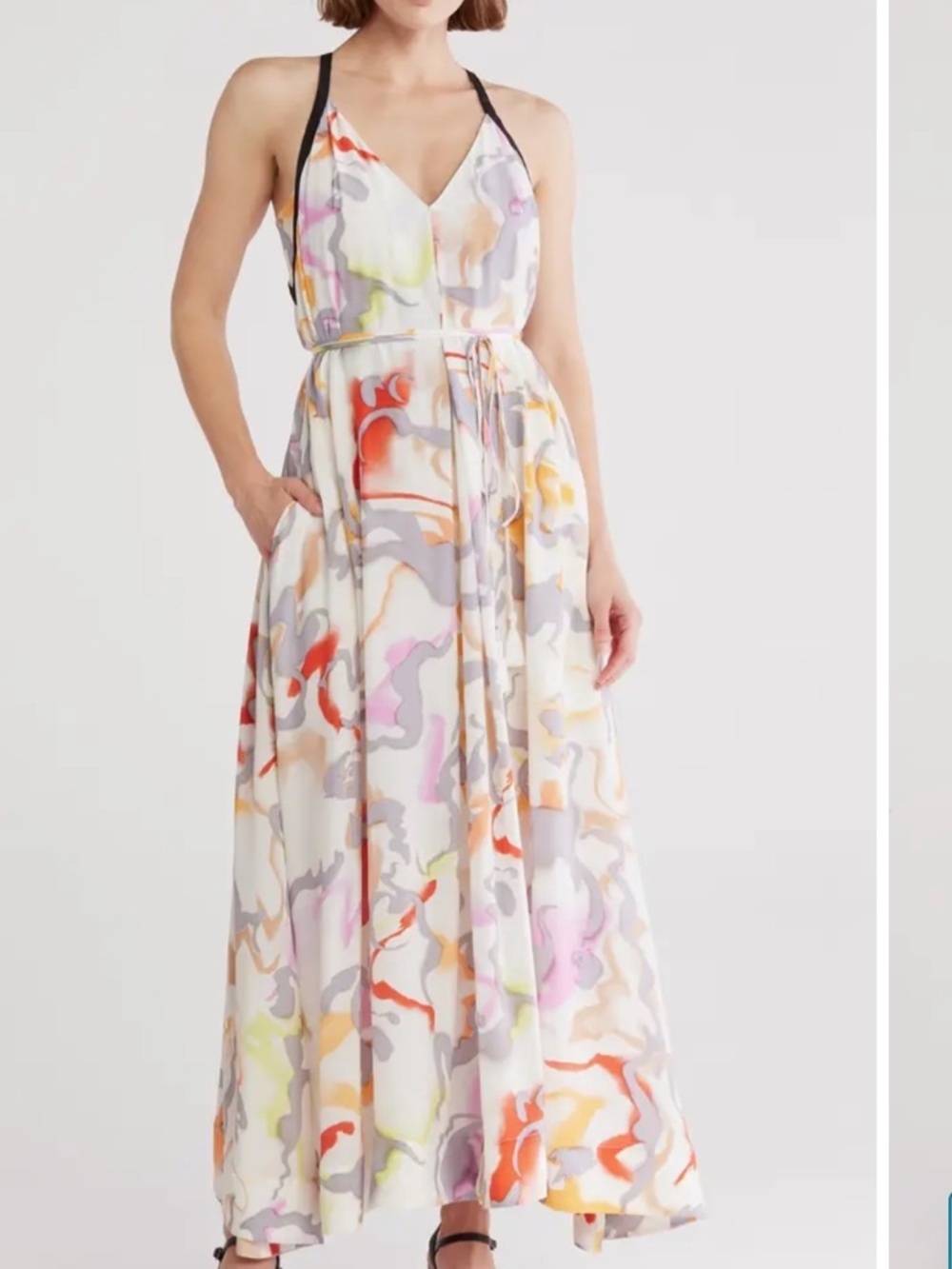 Joie Rainbow 100% silk Esmeralda Maxi Dress Small